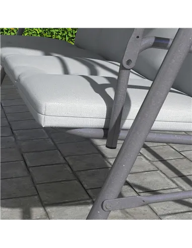 Outsunny Three-Seater Garden Swing Seat - Light Grey