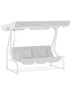 Outsunny 145 x 200Wcm Swing Chair Canopy Replacement - Light Grey