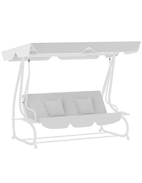 Outsunny 145 x 200Wcm Swing Chair Canopy Replacement - Light Grey