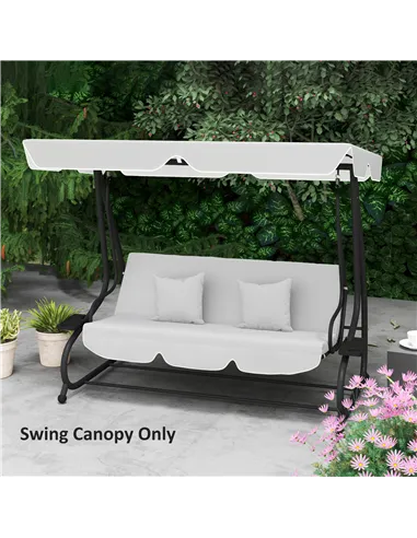 Outsunny 145 x 200Wcm Swing Chair Canopy Replacement - Light Grey