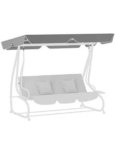 Outsunny 145 x 200Wcm Swing Chair Canopy Replacement - Dark Grey