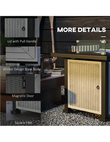 Outsunny 81 x 81cm 50,000 BTU Gas Fire Pit Table - Grey