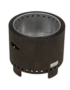 Outsunny Metal Wood-burning Smokeless Fire Pit, Black
