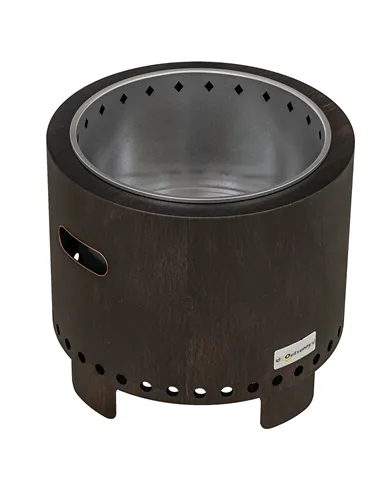 Outsunny Metal Wood-burning Smokeless Fire Pit, Black