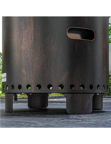 Outsunny Metal Wood-burning Smokeless Fire Pit, Black