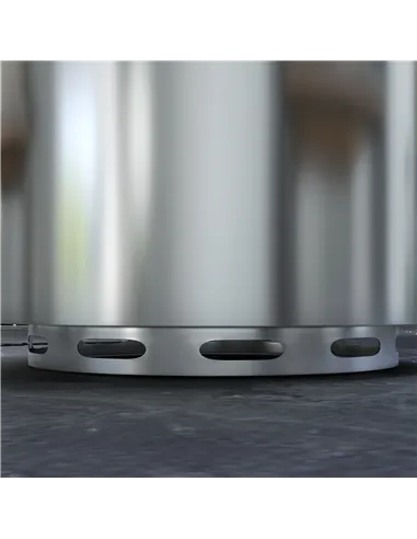 Outsunny Smokeless Fire Pit, 48.5cm Portable Wood Burning Firepit with Poker for Garden Camping Bonfire Party, Stainless Steel, 