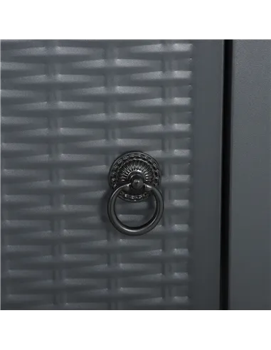 Outsunny 71 x 71cm 40000 BTU Gas Firepit Table - Black/Dark Grey