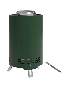 Outsunny Smokeless Fire Pit, 16 x 16 cm Stainless Steel Portable Wood Burning Firepit with Poker, Wood or Pellet Fuelled Tableto
