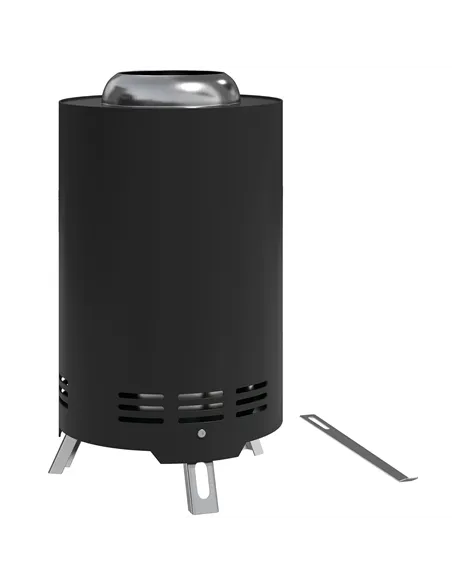 Outsunny Smokeless Fire Pit, 16 x 16 cm Stainless Steel Portable Wood Burning Firepit with Poker, Wood or Pellet Fuelled Tableto