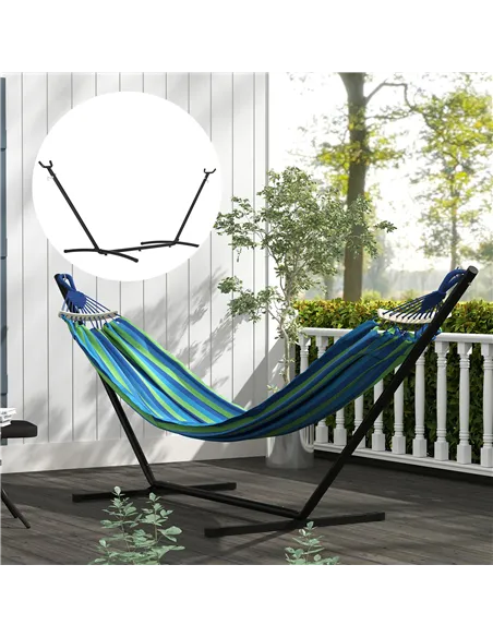 Outsunny 2.86m Universal Hammock Stand Metal Frame Garden Camping Picnic Outdoor Patio Replacement – Stand Only