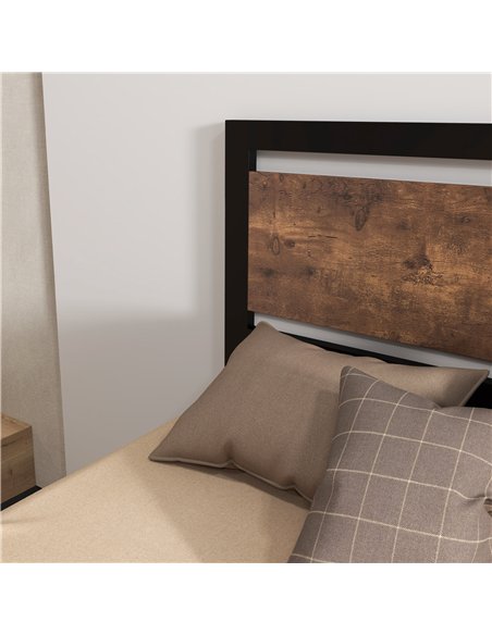 HOMCOM Single Size Metal Bed Frame with Headboard & Footboard, Strong Slat Support Solid Bedstead Base w/ Underbed Storage Space