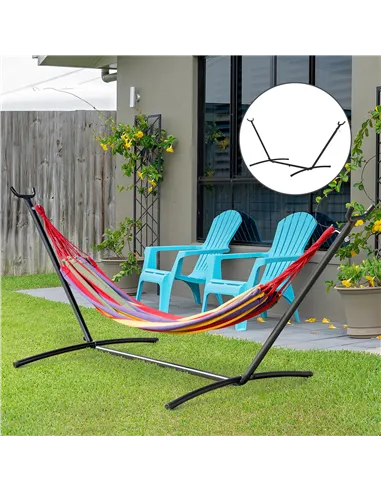 Outsunny 2.86m Universal Hammock Stand Metal Frame Garden Camping Picnic Outdoor Patio Replacement – Stand Only