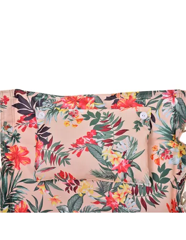 Outsunny Garden Outdoor Hanging Hammock Chair Thick Rope Frame Wooden Arms Safe Wide Seat Garden Outdoor Spot Stylish Multicolou