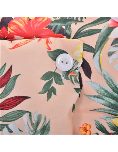 Outsunny Garden Outdoor Hanging Hammock Chair Thick Rope Frame Wooden Arms Safe Wide Seat Garden Outdoor Spot Stylish Multicolou