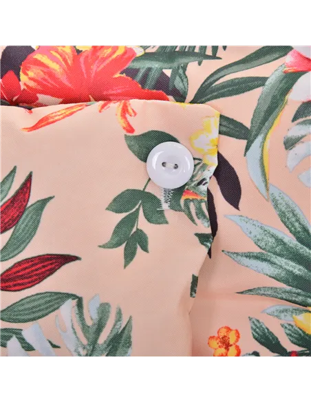 Outsunny Garden Outdoor Hanging Hammock Chair Thick Rope Frame Wooden Arms Safe Wide Seat Garden Outdoor Spot Stylish Multicolou