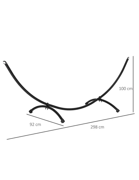 Outsunny 3(m) Universal Hammock Stand Metal Frame Garden Camping Picnic Outdoor Patio Replacement – Stand Only