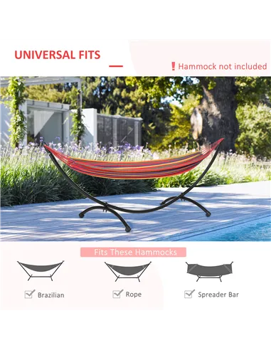 Outsunny 3(m) Universal Hammock Stand Metal Frame Garden Camping Picnic Outdoor Patio Replacement – Stand Only