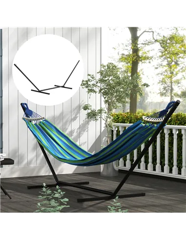Outsunny 3.6m Extra-long Universal Hammock Stand Metal Frame Garden Camping Picnic Outdoor Patio Replacement – Stand Only
