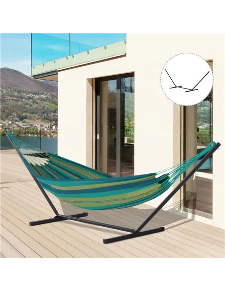 Outsunny 3.6m Extra-long Universal Hammock Stand Metal Frame Garden Camping Picnic Outdoor Patio Replacement – Stand Only