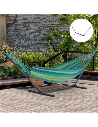 Outsunny 3.6m Extra-long Universal Hammock Stand Metal Frame Garden Camping Picnic Outdoor Patio Replacement – Stand Only