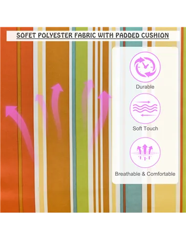 Outsunny Hanging Hammock Chair Swing Chair Thick Rope Frame Safe Wide Seat Indoor Outdoor Home, Patio, Yard, Garde Spot Stylish 