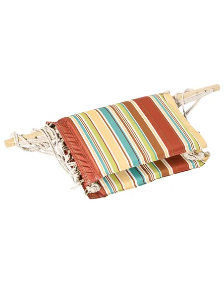 Outsunny Hanging Hammock Chair Swing Chair Thick Rope Frame Safe Wide Seat Indoor Outdoor Home, Patio, Yard, Garde Spot Stylish 
