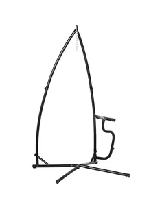 Outsunny Hammock Chair Stand Only Construction Heavy Duty Metal C-Stand for Hanging Hammock Chair Porch Swing Indoor or Outdoor 