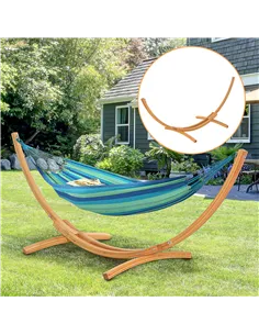 Outsunny 3.25m Wooden Hammock Stand Universal Fit Garden Picnic Camp Accessories 2