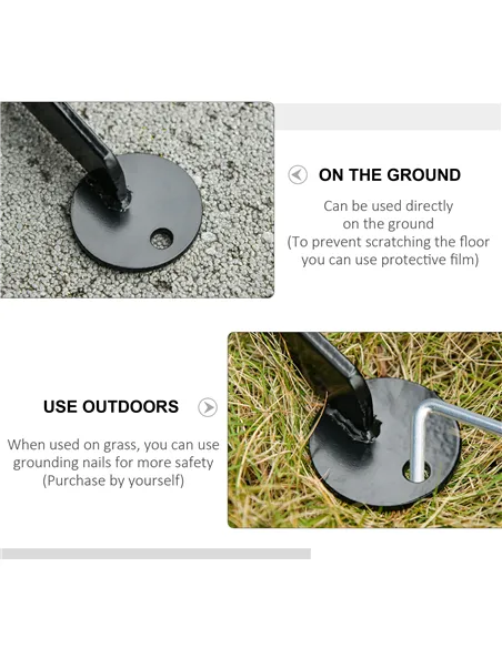 Outsunny Hanging Hammock Stand Hammock Chair Stand C Stand Steel Heavy Duty Stand for Hanging Hammock Air Porch Swing Chair Indo