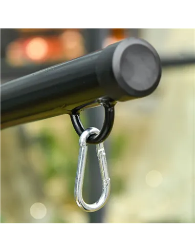 Outsunny Hanging Hammock Stand Hammock Chair Stand C Stand Steel Heavy Duty Stand for Hanging Hammock Air Porch Swing Chair Indo