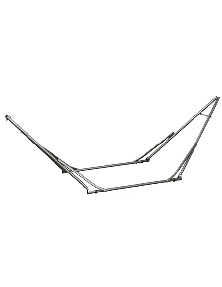 Outsunny Foldable Hammock Stand, Portable Hammock with Metal Frame, 2 in 1 Hammock Net Stand, Clothes Drying Rack, Load Capacity