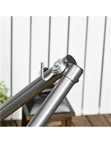 Outsunny Foldable Hammock Stand, Portable Hammock with Metal Frame, 2 in 1 Hammock Net Stand, Clothes Drying Rack, Load Capacity