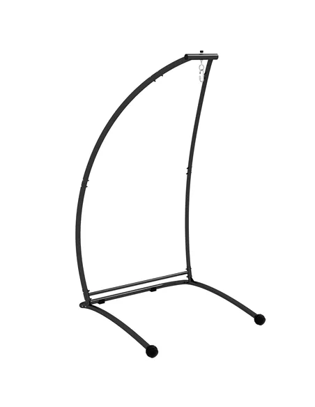 Outsunny Hammock Chair Stand, C Shape Hanging Heavy Duty Metal Frame Hammock Stand for Hanging Hammock Air Porch Swing Chair, In