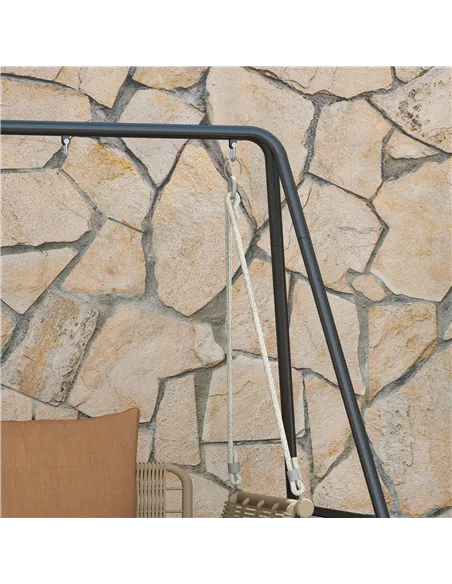 Outsunny Hammock Chair Stand, Hanging Heavy Duty Metal Frame Hammock Stand for Hanging Hammock Air Porch Swing Chair, Egg Chair,