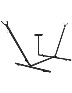 Outsunny 9.4ft Hammock Stand with Side Tray Stand, Steel Frame Hammock Net Stand, for String-style, Brazilian-style, Flat-style,