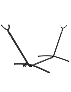 Outsunny 9.5ft Hammock Stand, Portable Hammock with Wheels, Adjustable Hammock Net Stand with Carry Bag, for String-style, Brazi