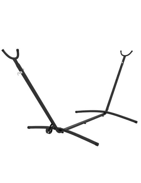 Outsunny 9.5ft Hammock Stand, Portable Hammock with Wheels, Adjustable Hammock Net Stand with Carry Bag, for String-style, Brazi