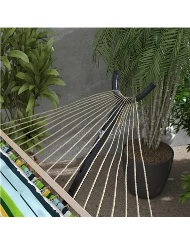 Outsunny 9.5ft Hammock Stand, Portable Hammock with Wheels, Adjustable Hammock Net Stand with Carry Bag, for String-style, Brazi