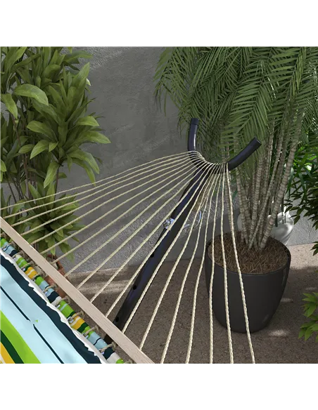 Outsunny 9.5ft Hammock Stand, Portable Hammock with Wheels, Adjustable Hammock Net Stand with Carry Bag, for String-style, Brazi