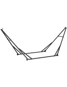Outsunny Foldable Hammock Stand, Portable Hammock with Metal Frame, 2 in 1 Hammock Net Stand, Hammock Chair Stand with Carry Bag