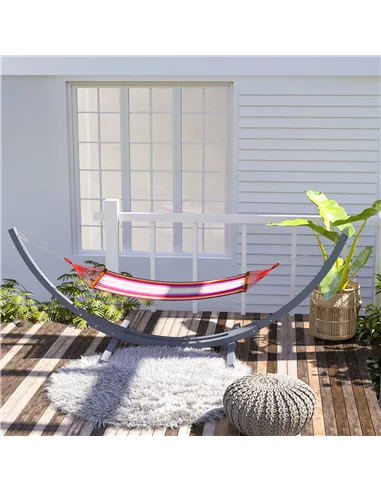 Outsunny 3.25m Wooden Hammock Stand Universal Fit Garden Picnic Camp Accessories, Grey