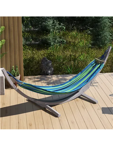 Outsunny 3.25m Wooden Hammock Stand Universal Fit Garden Picnic Camp Accessories, Grey