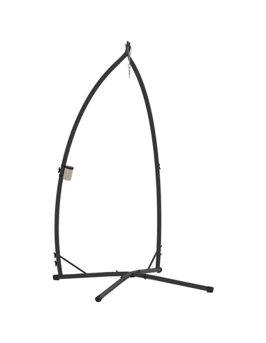 Outsunny Hammock Chair Stand Only, Hanging Chair Stand with X-Shape Base, Heavy Duty Steel Single Hammock Egg Swing Frame for In