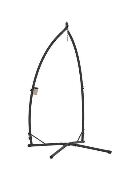 Outsunny Hammock Chair Stand Only, Hanging Chair Stand with X-Shape Base, Heavy Duty Steel Single Hammock Egg Swing Frame for In
