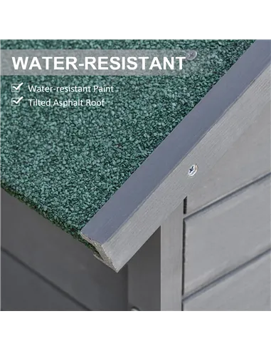 Outsunny Wooden Garden Storage Shed Utility Gardener Cabinet w/ 3 Shelves, Tilted-felt Roof and Two Lockable Doors, 79cm x 49cm 