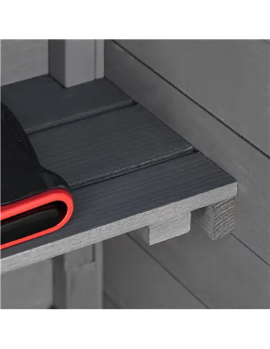 Outsunny Wooden Garden Storage Shed Utility Gardener Cabinet w/ 3 Shelves, Tilted-felt Roof and Two Lockable Doors, 79cm x 49cm 