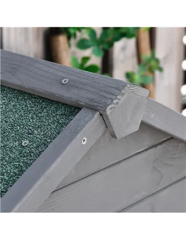 Outsunny Wooden Garden Storage Shed Utility Gardener Cabinet w/ 3 Shelves, Tilted-felt Roof and Two Lockable Doors, 79cm x 49cm 