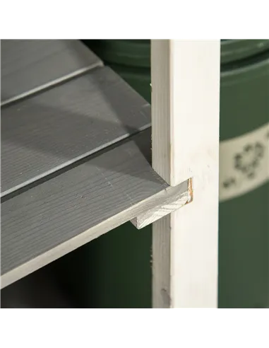 Outsunny Wooden Small Shed, Garden Storage Shed with Shelves and Bolt Latch, 75L x 56W x115H cm, Grey