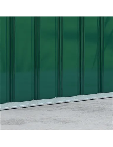 Outsunny 9ft x 4ft Metal Garden Shed, Outdoor Tool House with Foundation Kit, Ventilations and Double Doors, Deep Green