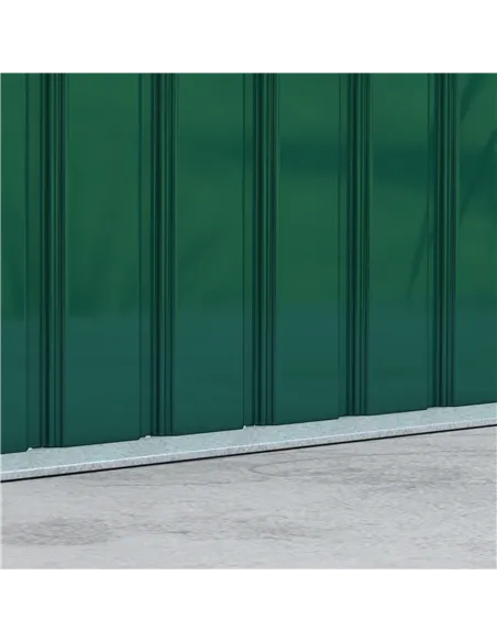 Outsunny 9ft x 4ft Metal Garden Shed, Outdoor Tool House with Foundation Kit, Ventilations and Double Doors, Deep Green